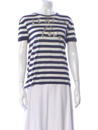 Pre-owned Dolce & Gabbana Striped Crew Neck T-shirt In Multi
