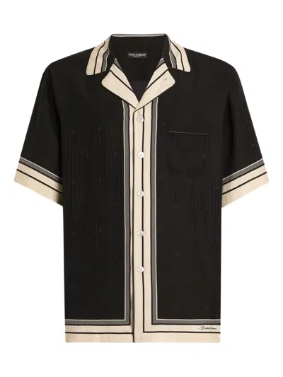 DOLCE & GABBANA STRIPED-DETAIL SHIRT