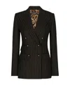 Dolce & Gabbana Woman Blazer Dark Brown Size 6 Virgin Wool In Black