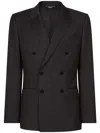 Dolce & Gabbana Striped Double-breasted Two-piece Suit In Black