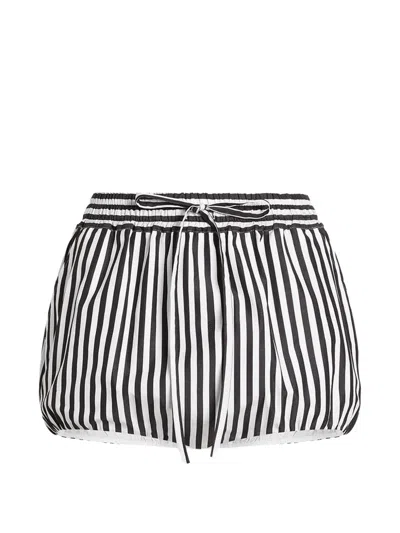 Dolce & Gabbana 스트라이프 드로스트링 쇼츠 In Black