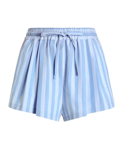 Dolce & Gabbana Striped Drawstring-waistband Shorts In Blue