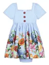 Dolce & Gabbana Striped Dress In Blue