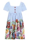 Dolce & Gabbana Striped Dress In Blue