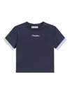 Dolce & Gabbana Striped-edge T-shirt In Blue