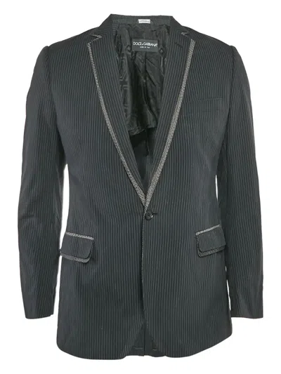 Pre-owned Dolce & Gabbana Striped Embellishment Blazer