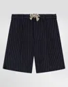 Dolce & Gabbana Striped Fabric Shorts In Multicolor
