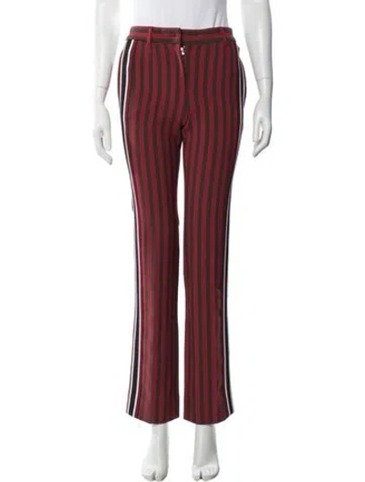 Pre-owned Dolce & Gabbana Striped Flared Pants W/ Tags In Red