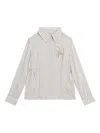 Dolce & Gabbana Striped Floral-embroidered Shirt In Gray