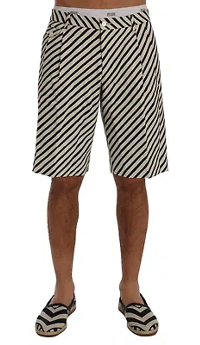 Pre-owned Dolce & Gabbana Striped Hemp Casual Shorts
