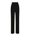 Dolce & Gabbana High Waist Pinstripe Flared Pants In Black