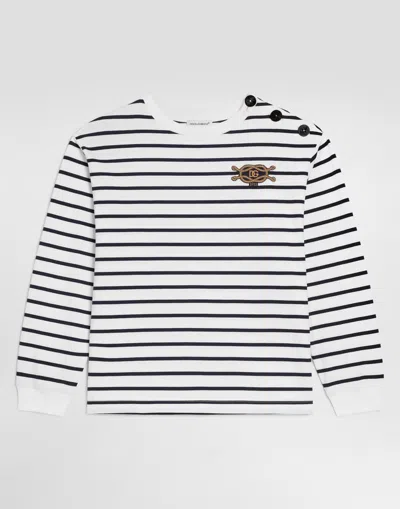 Dolce & Gabbana Kids' Stripped Jersey T-shirt In Multi
