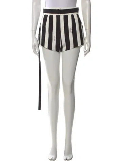 Pre-owned Dolce & Gabbana Striped Knee-length Shorts In White