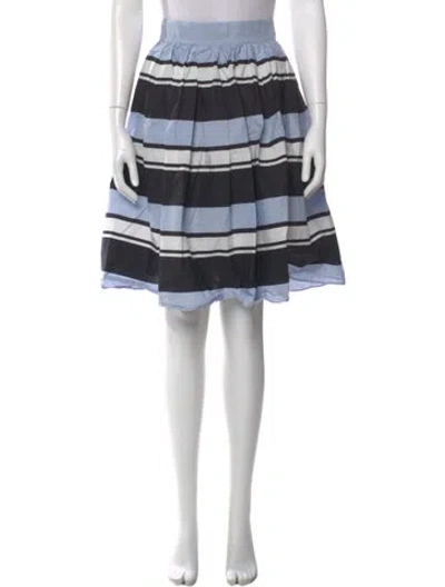 Pre-owned Dolce & Gabbana Striped Knee-length Skirt In Blue