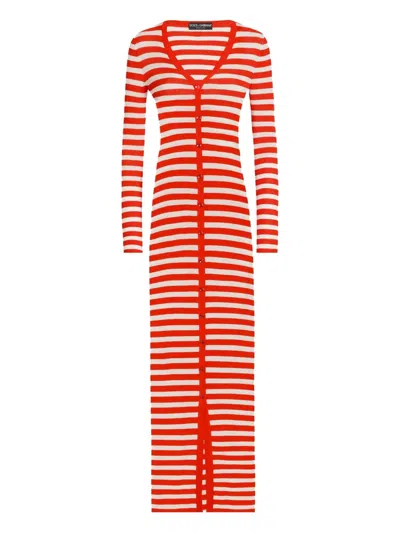 Dolce & Gabbana Striped Knitted Dress