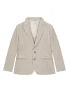 Dolce & Gabbana Linen Single-breasted Blazer In Neutrals