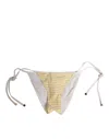Dolce & Gabbana Striped Logo Tie-side Bikini Bottom In Multi