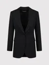 Dolce & Gabbana Pinstriped Single Button Blazer