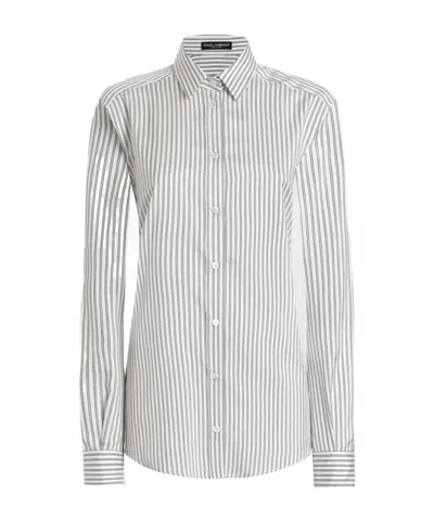 DOLCE & GABBANA STRIPED LONG-SLEEVE SHIRT