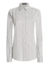 Dolce & Gabbana Silk Shirt With Striped Print Clothing In White