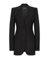Dolce & Gabbana Single-breasted Pinstripe Wool Turlington Jacket In Black