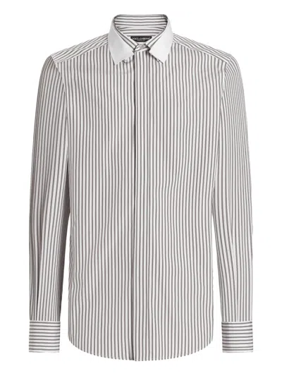 Dolce & Gabbana Striped Longsleeved Shirt In Multi