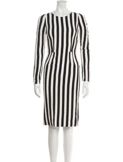 Pre-owned Dolce & Gabbana Striped Midi Length Dress In Multi