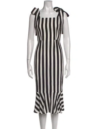 Pre-owned Dolce & Gabbana Striped Midi Length Dress In Multi