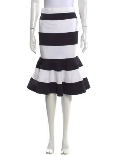 Pre-owned Dolce & Gabbana Striped Midi Length Skirt In Neutral