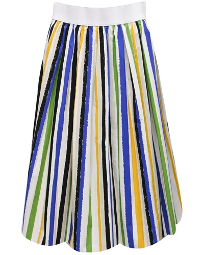 Dolce & Gabbana Striped Midi Skirt (authentic Pre-loved) In Multi