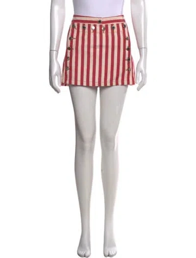 Pre-owned Dolce & Gabbana Striped Mini Skirt