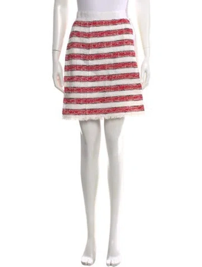 Pre-owned Dolce & Gabbana Striped Mini Skirt W/ Tags In Multi