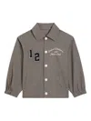 Dolce & Gabbana Striped Number-detail Jacket In Neutral