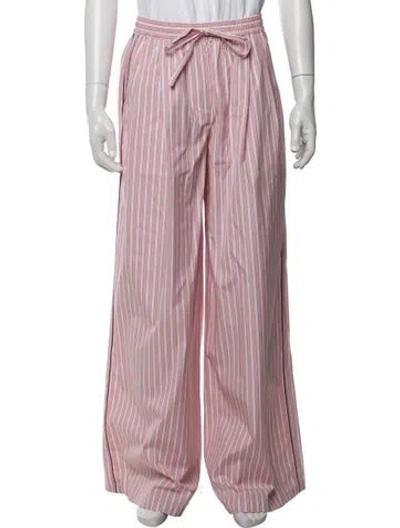 Pre-owned Dolce & Gabbana Striped Pajama Bottoms W/ Tags In Pink