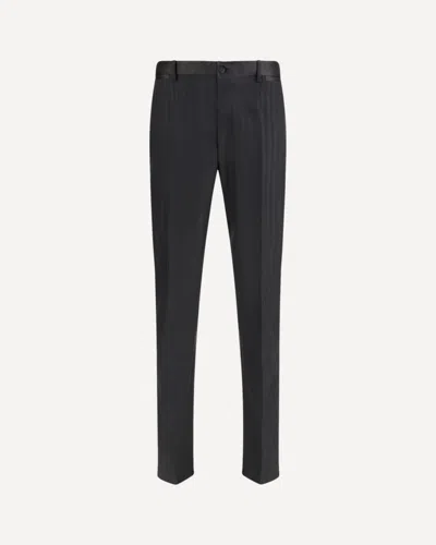 Dolce & Gabbana Black Fleece Wool Casual Pants
