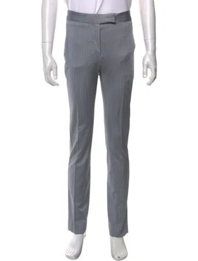 Pre-owned Dolce & Gabbana Striped Pants In Gray