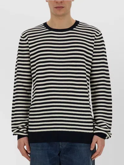 DOLCE & GABBANA STRIPED PATTERN CREW NECK SWEATER
