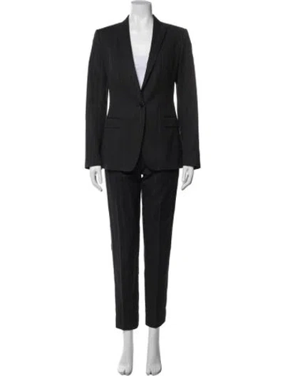 Pre-owned Dolce & Gabbana Striped Pleated Accents Pantsuit In Blue