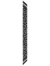 Dolce & Gabbana Striped Polka-dotted Silk Scarf In Black