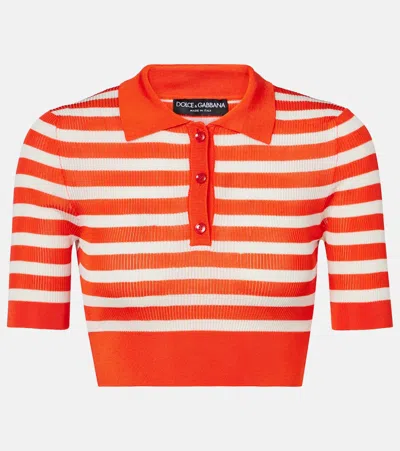 DOLCE & GABBANA STRIPED POLO SHIRT
