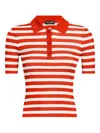 Dolce & Gabbana Red Striped Polo Shirt