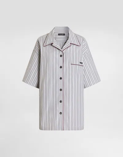 Dolce & Gabbana Striped Chest-pocket Shirt In Multi