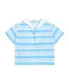 Dolce & Gabbana Striped-print Poplin Shirt In Blue