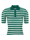 Dolce & Gabbana Striped Ribbed Polo Shirt