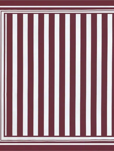 Dolce & Gabbana Striped Scarf In Red