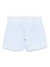 Dolce & Gabbana Striped Seersucker Shorts In Blue