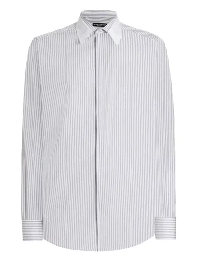 Dolce & Gabbana Striped Shirt In White