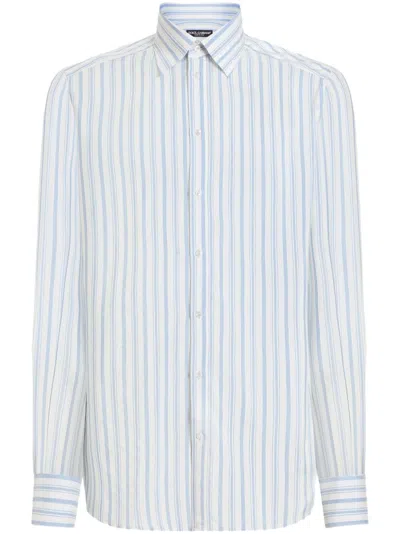 Dolce & Gabbana Striped Cotton Shirt In Multicolor