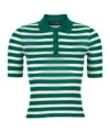 Dolce & Gabbana Striped Ribbed Polo Shirt