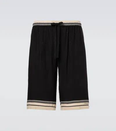Dolce & Gabbana Relaxed Fit Shorts With Drawstring In Multi